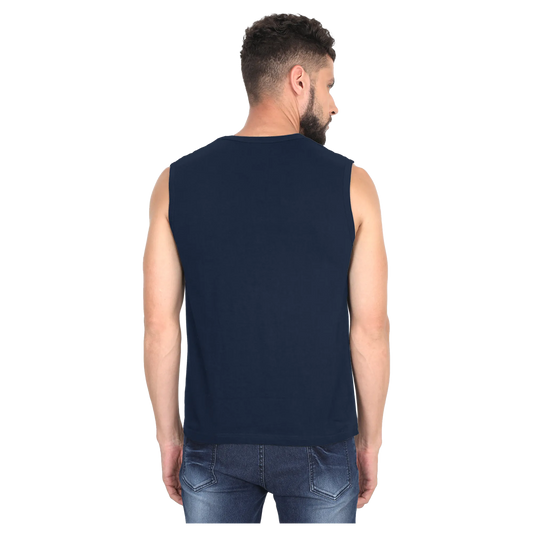 Navy Blue - Sleeveless T-Shirt