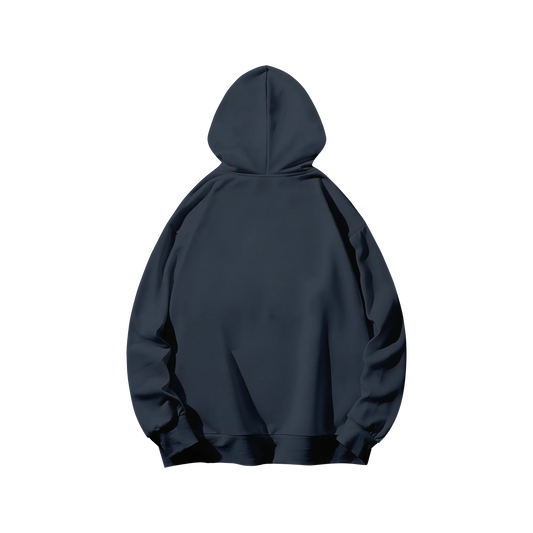 Navy Blue - Oversized Hoodie - Solid