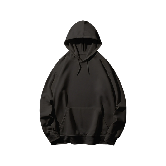 Black - Oversized Hoodie - Solid
