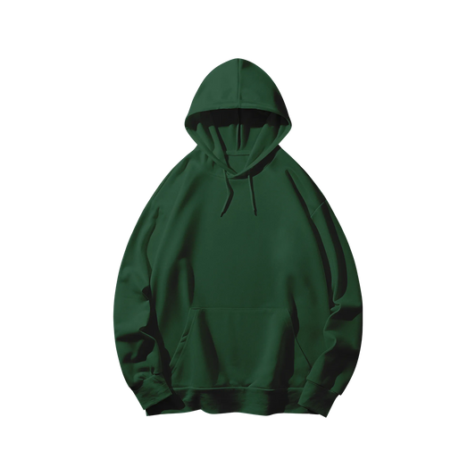 Green - Oversized Hoodie - Solid