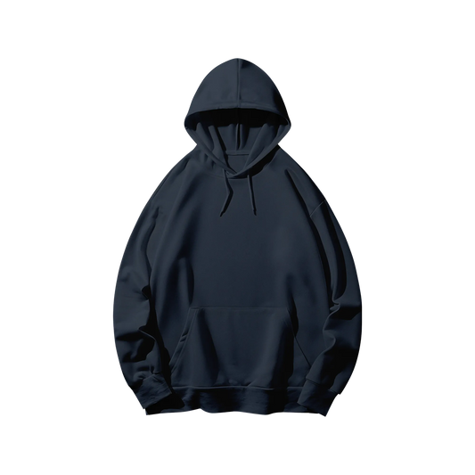 Navy Blue - Oversized Hoodie - Solid