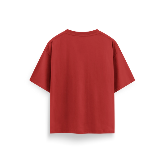 Red - Oversized - Solid T-Shirt