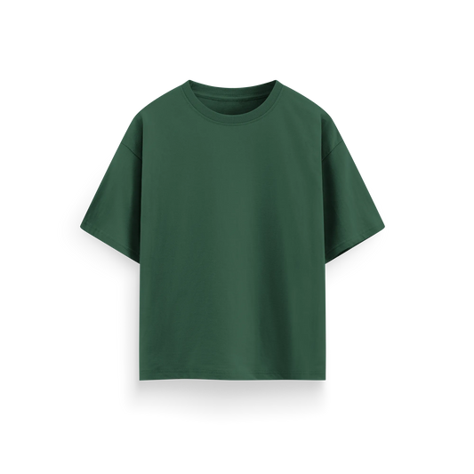 Green - Oversized - Solid T-Shirt