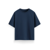 Navy Blue - Oversized - Solid T-Shirt