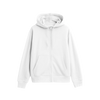 White - Zipper Hoodie - Solid