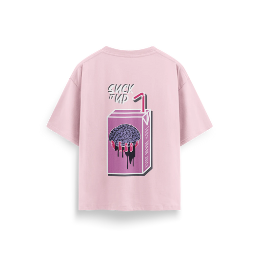 Suck It Up - Baby Pink - Oversized T-Shirt