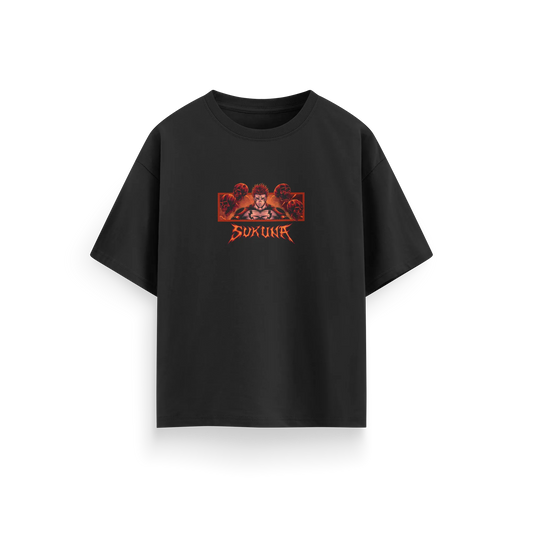 Sukuna - Jujutsu Kaisen - Black - Oversized T-Shirt