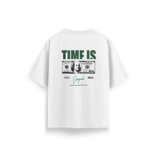 Time Is Original - White - Oversized T-Shirt