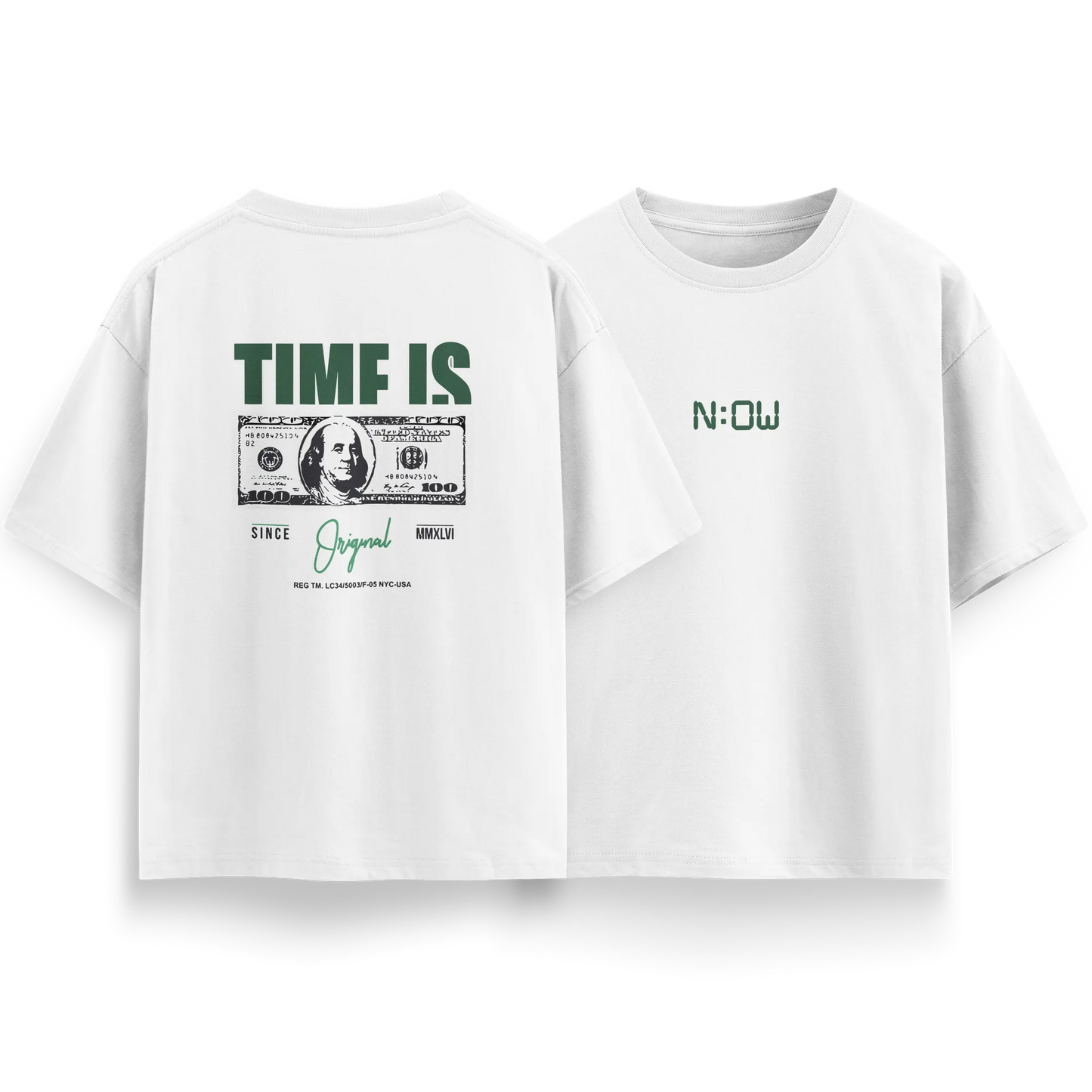 Time Is Original - White - Oversized T-Shirt